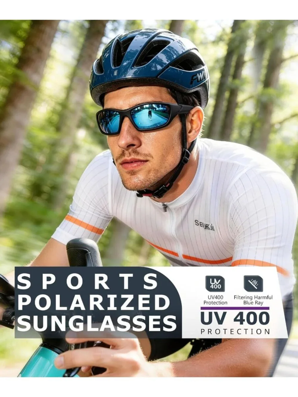 Polarized Sports Sunglasses for Men & Women - UV400 Protection for Cycling
